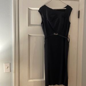 Charcoal grey Jones New York belted dress, great condition size 8